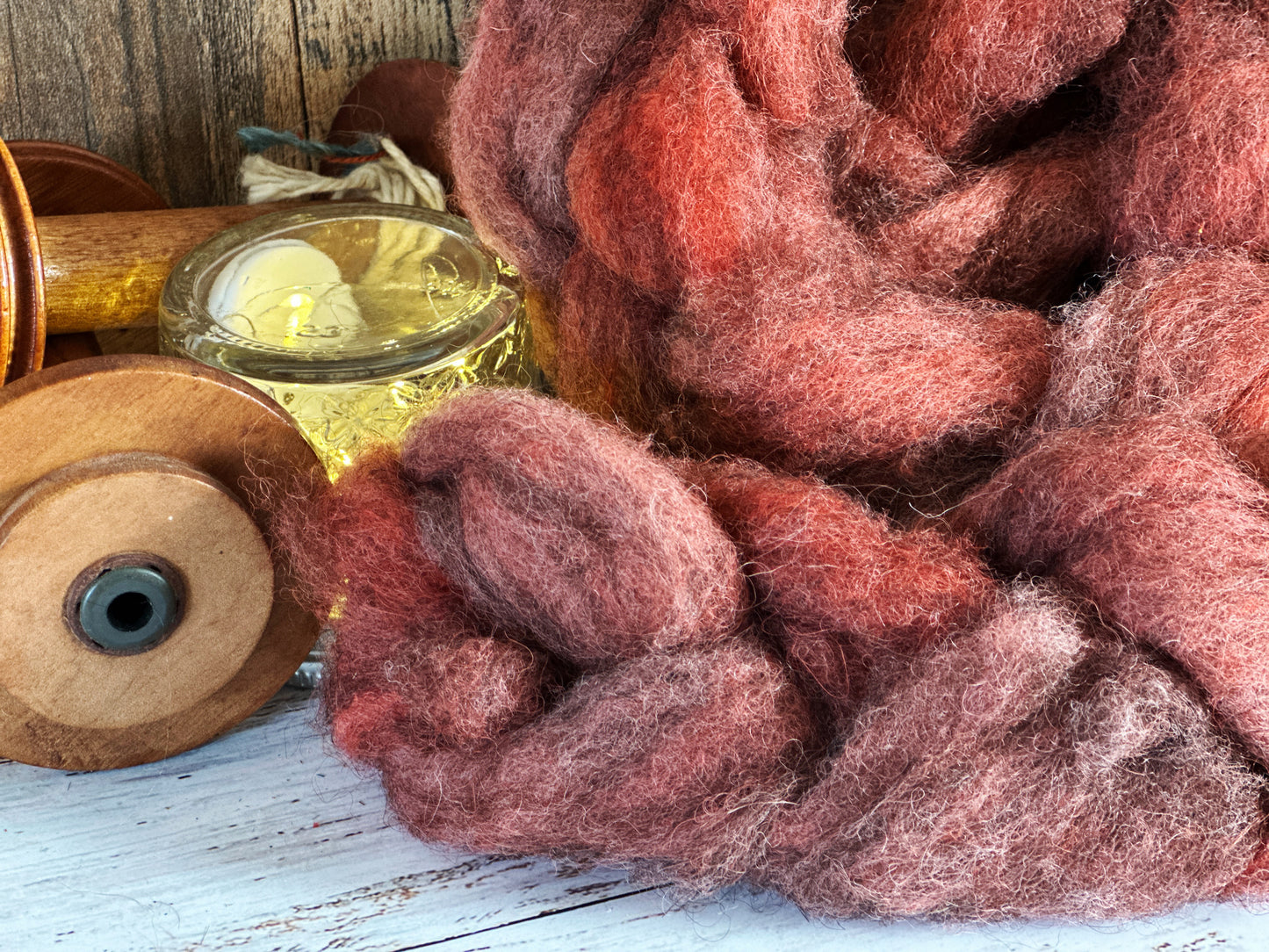 Tangelo 80/20 Shetland and Southdown Heathered Wool Roving