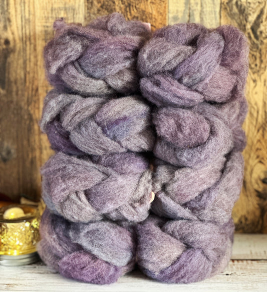 Lavender 80/20 Shetland and Southdown Heathered Wool Roving