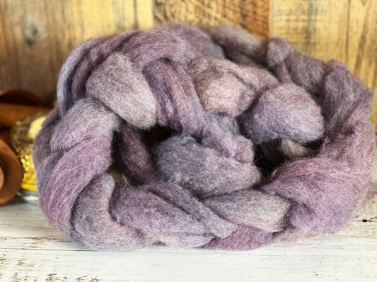Lavender 80/20 Shetland and Southdown Heathered Wool Roving