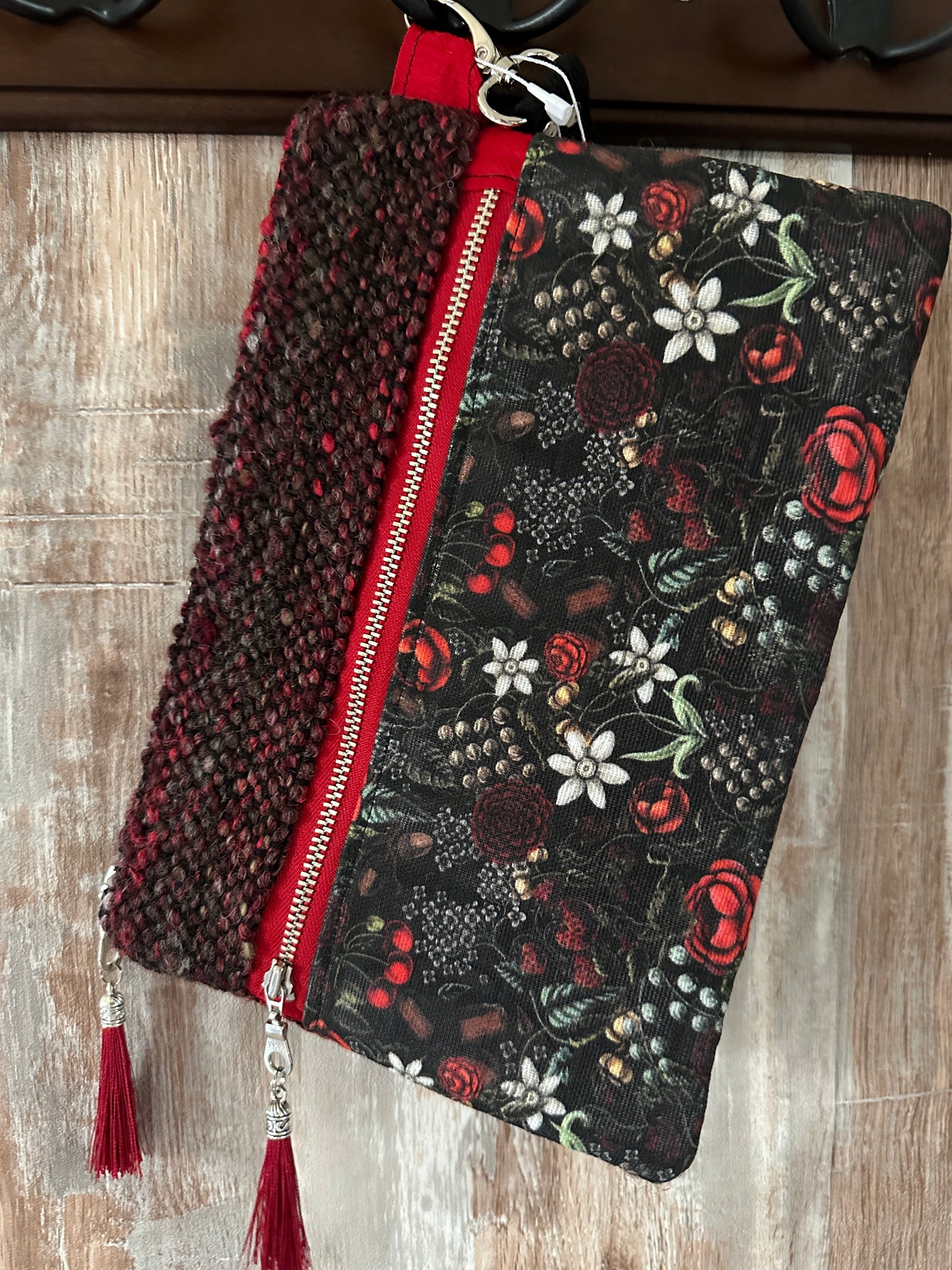 Swamp Rose Double Zipper Clutch~ Perfect for E-Readers