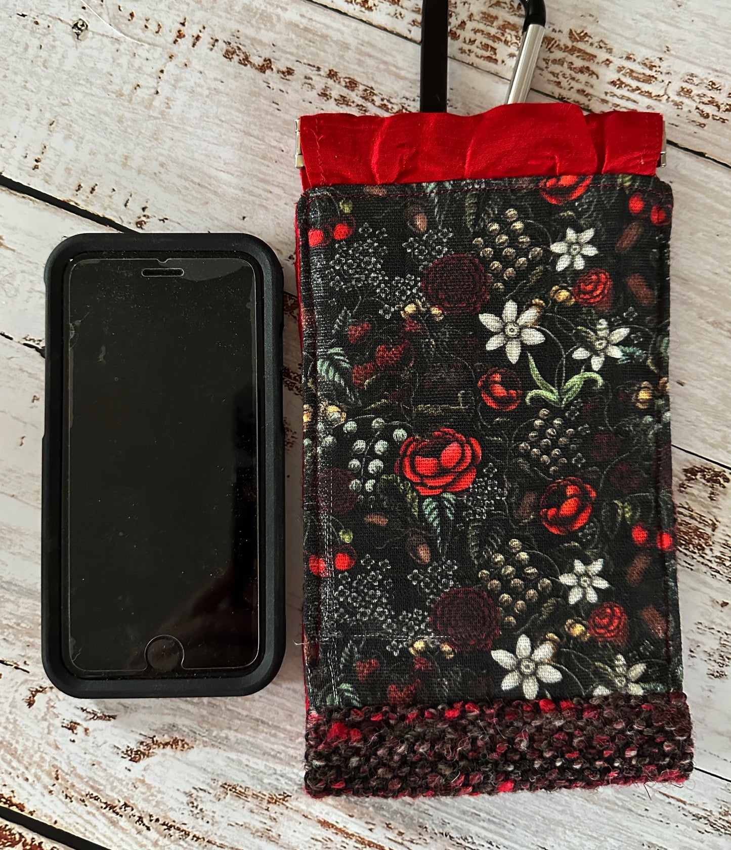 Swamp Rose Phone Pouch with Internal Card Pocket