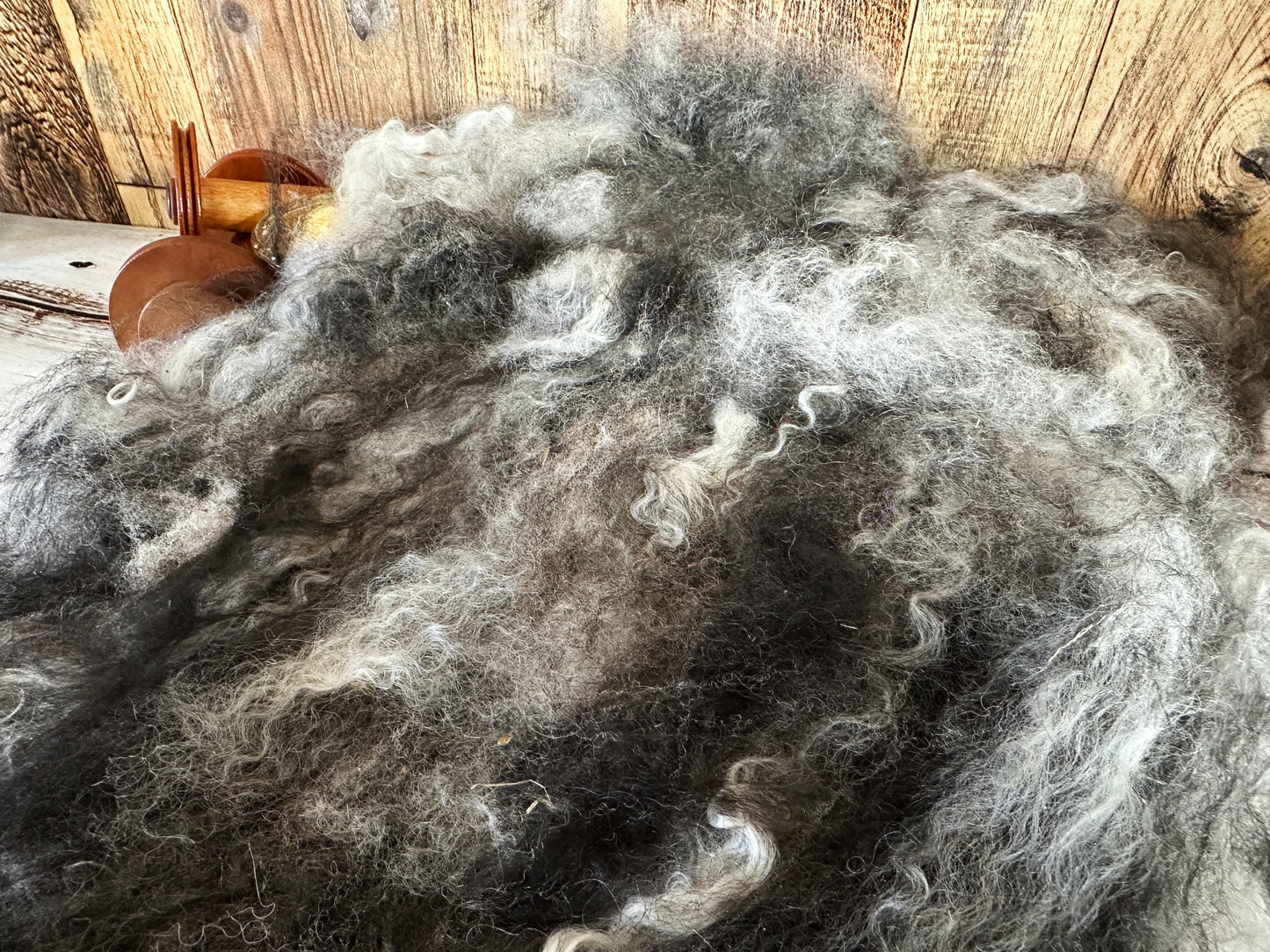 Mohair, Alpaca, and Southdown Wool Art Batt for Spinning or Felting