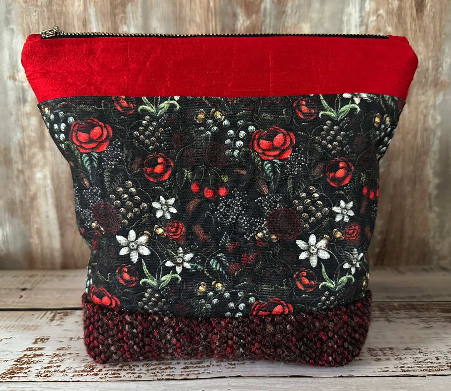 Swamp Rose Project or Cosmetic Zipper Bag