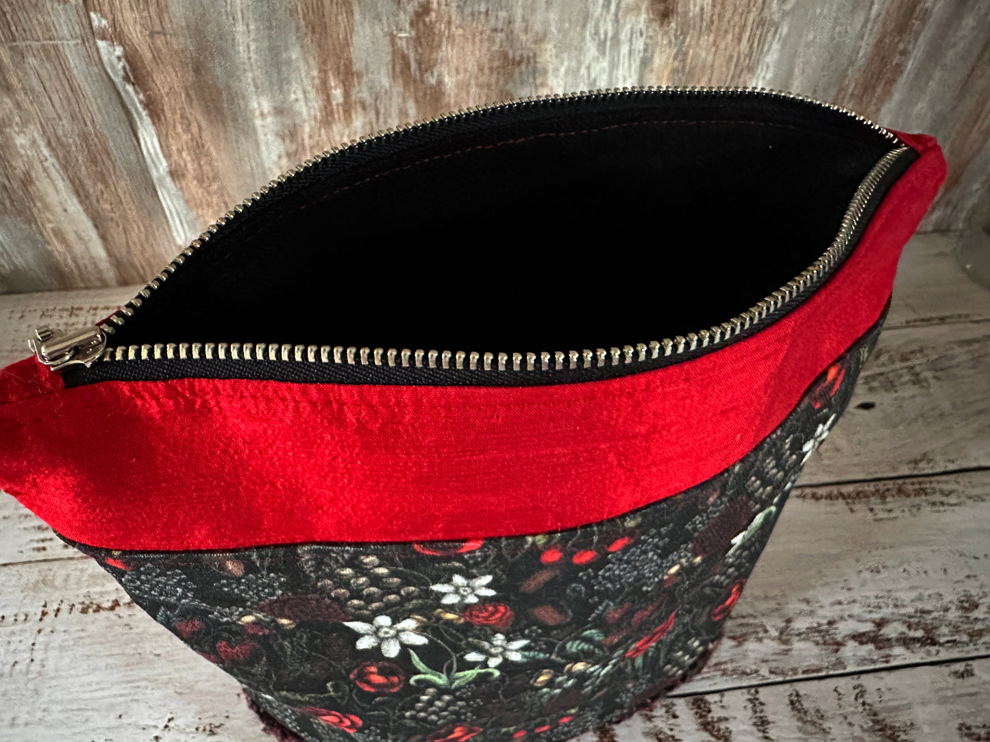 Swamp Rose Project or Cosmetic Zipper Bag