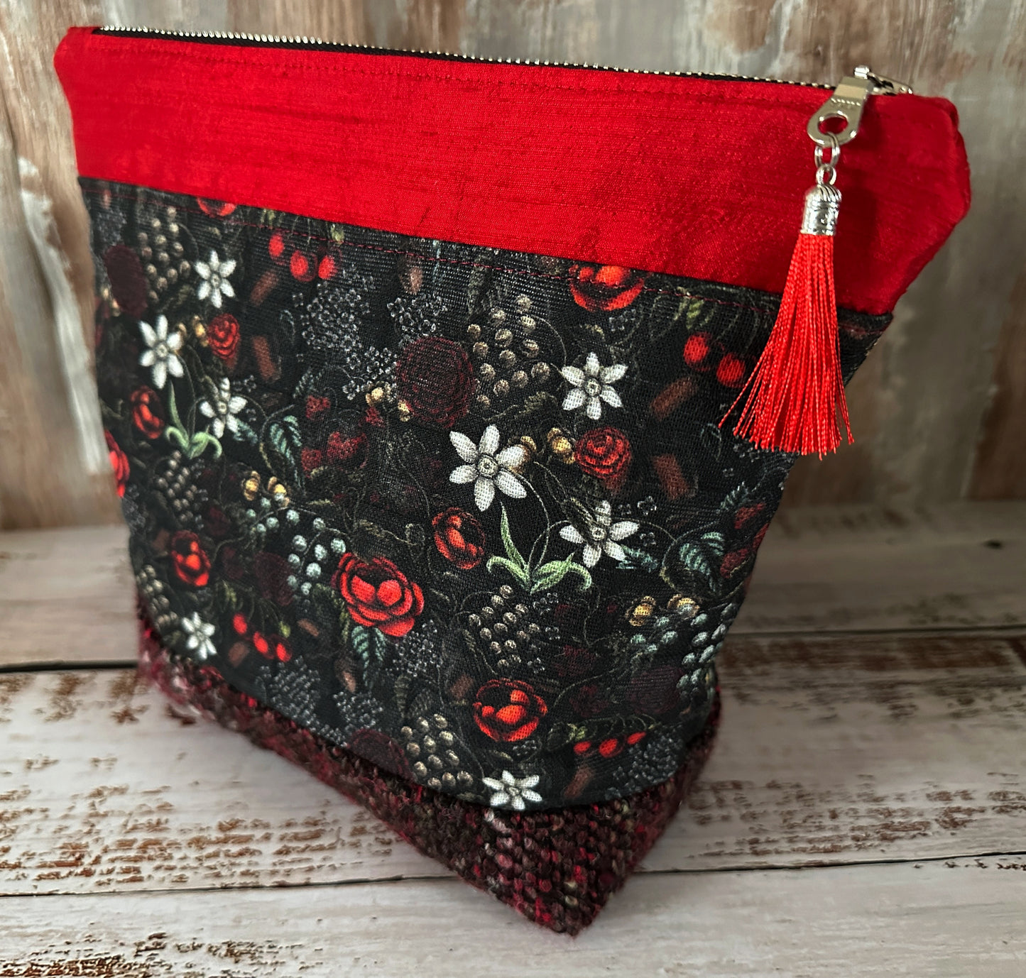 Swamp Rose Project or Cosmetic Zipper Bag