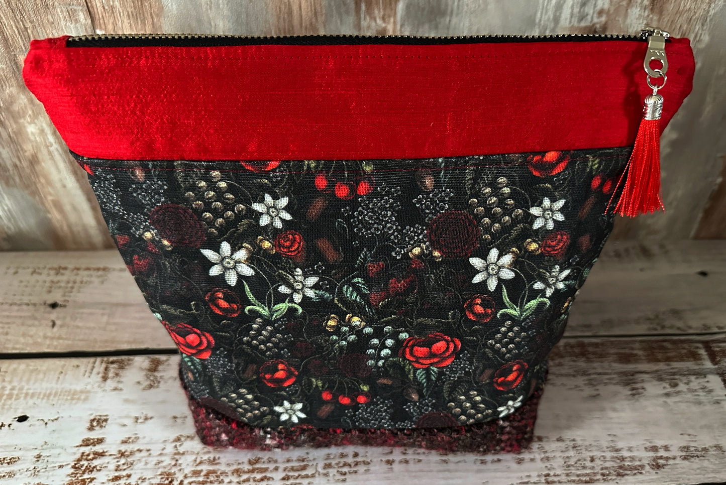 Swamp Rose Project or Cosmetic Zipper Bag