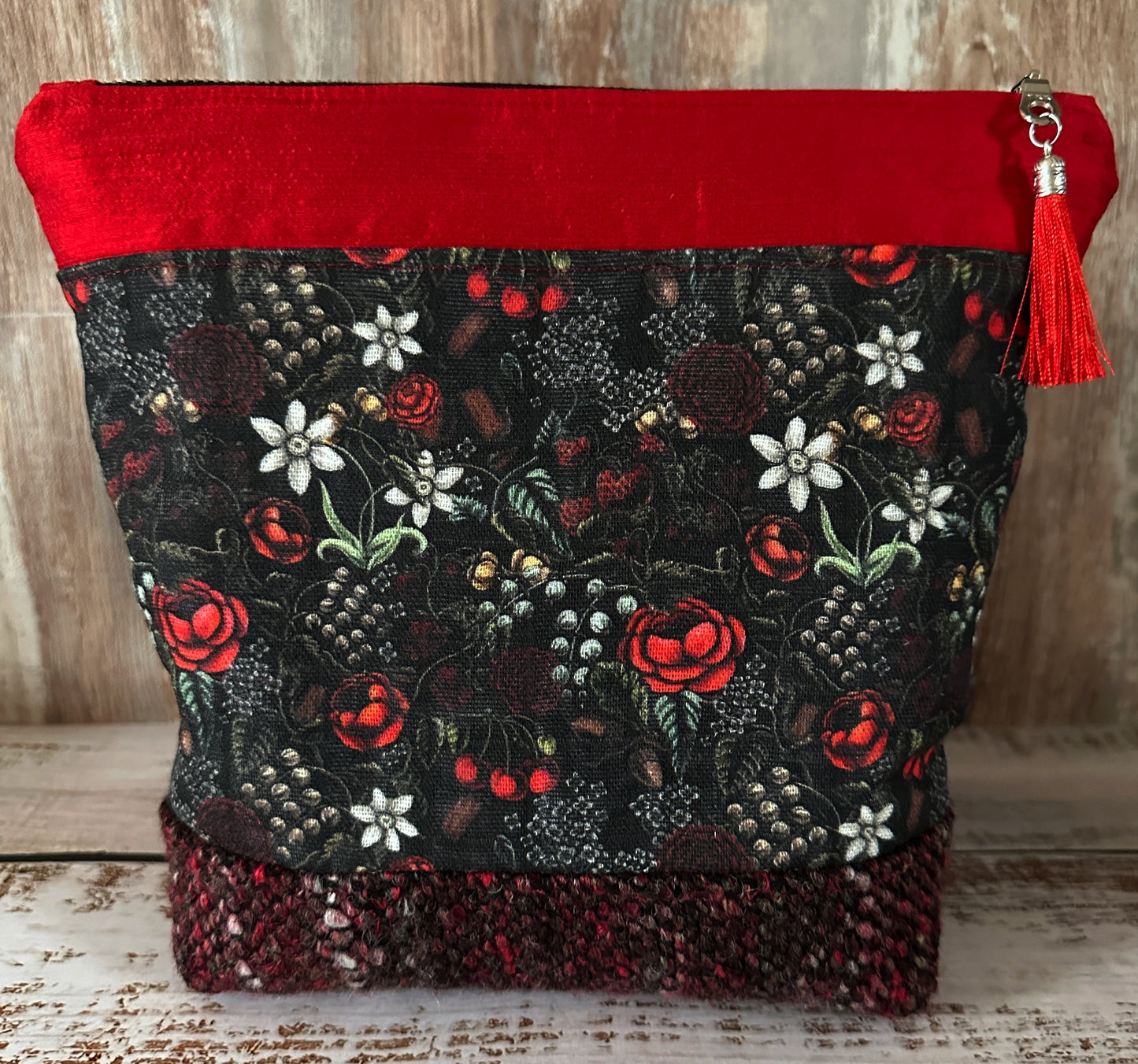 Swamp Rose Project or Cosmetic Zipper Bag