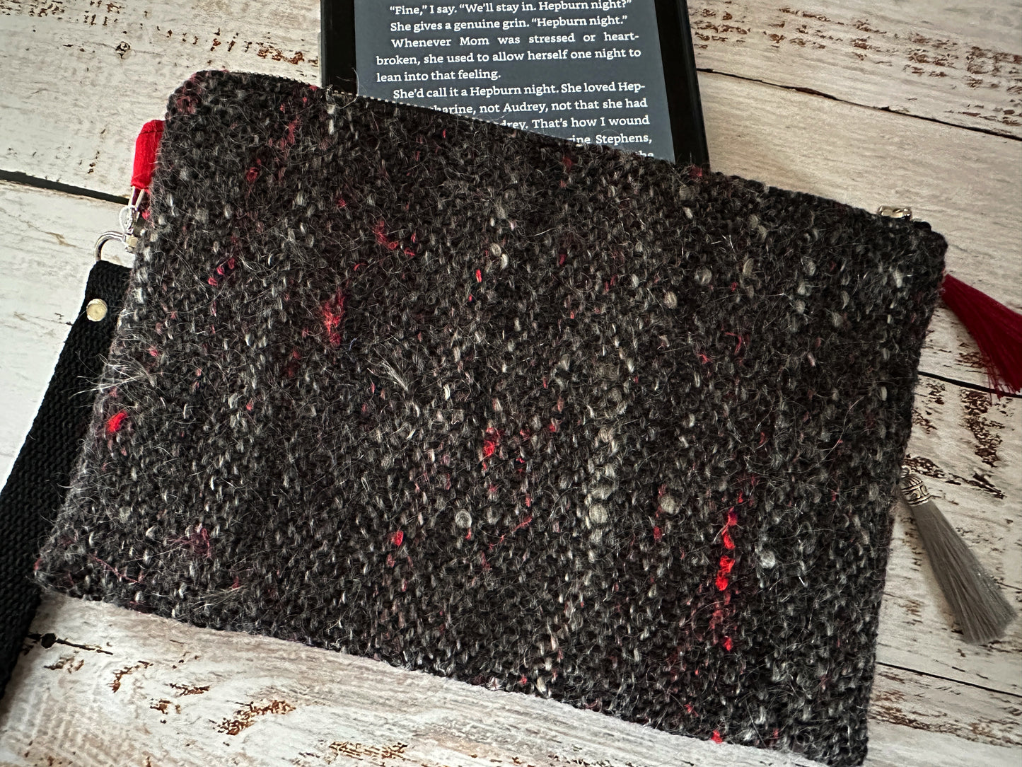 Mothman Double Zipper Clutch~ Perfect for E-Readers