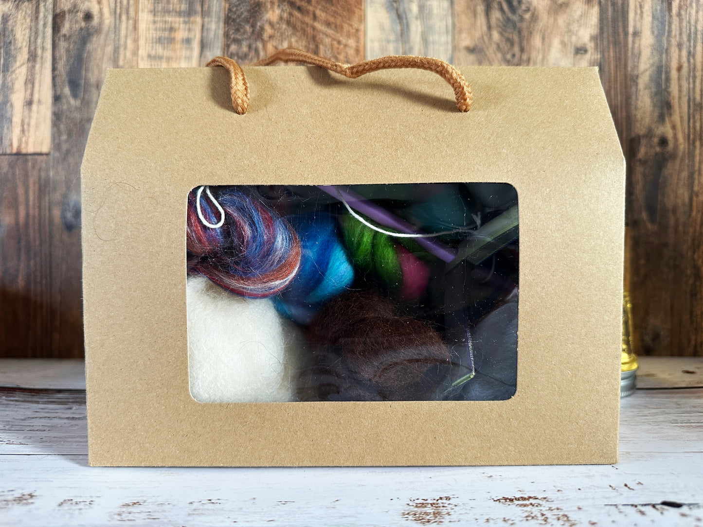 Beginner Turkish Drop Spindle Kit ~ Purple and Yellow