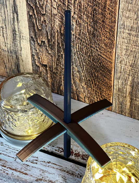 Beginner Turkish Drop Spindle Kit ~ Gold and Blue