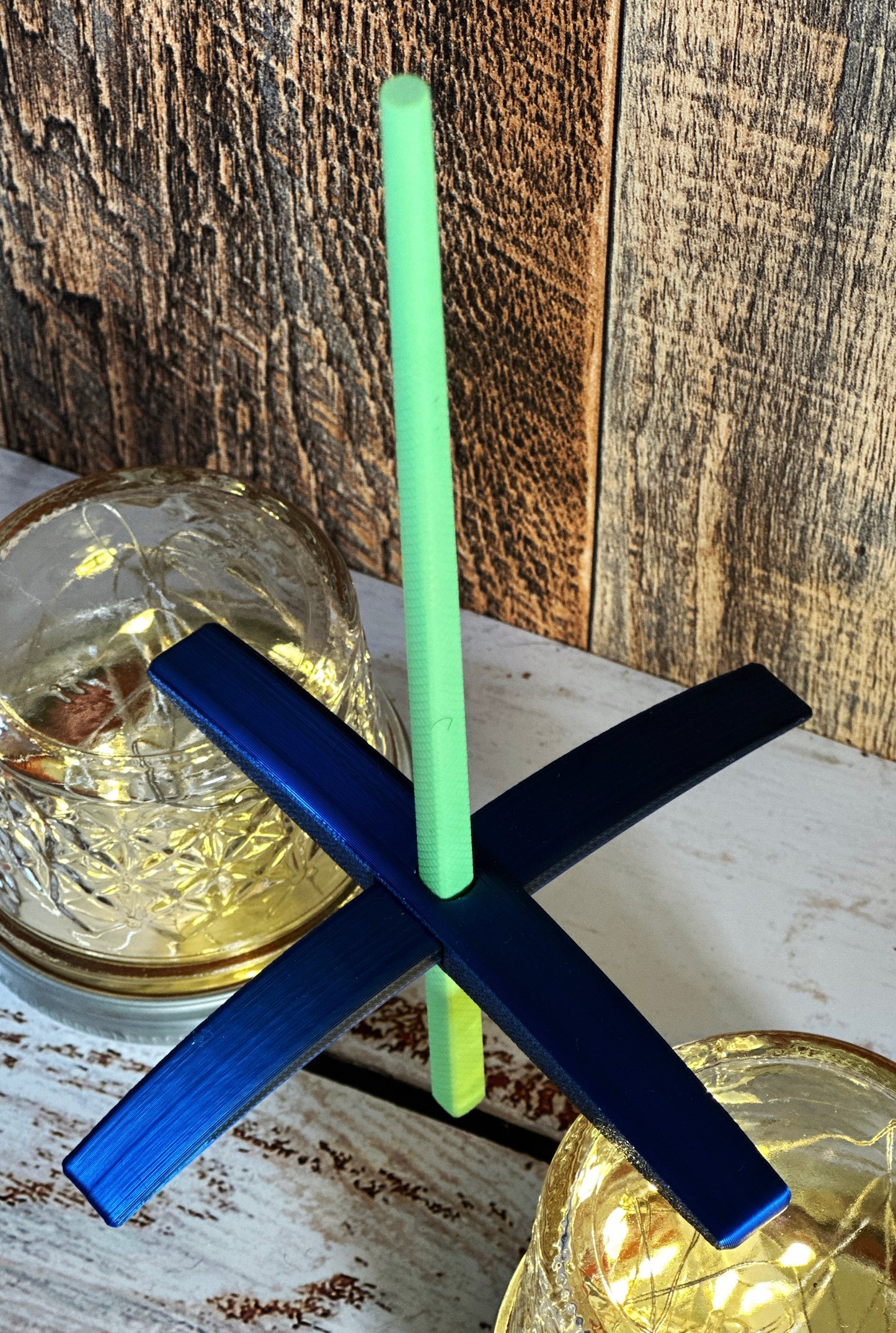 Beginner Turkish Drop Spindle Kit ~ Navy and Green