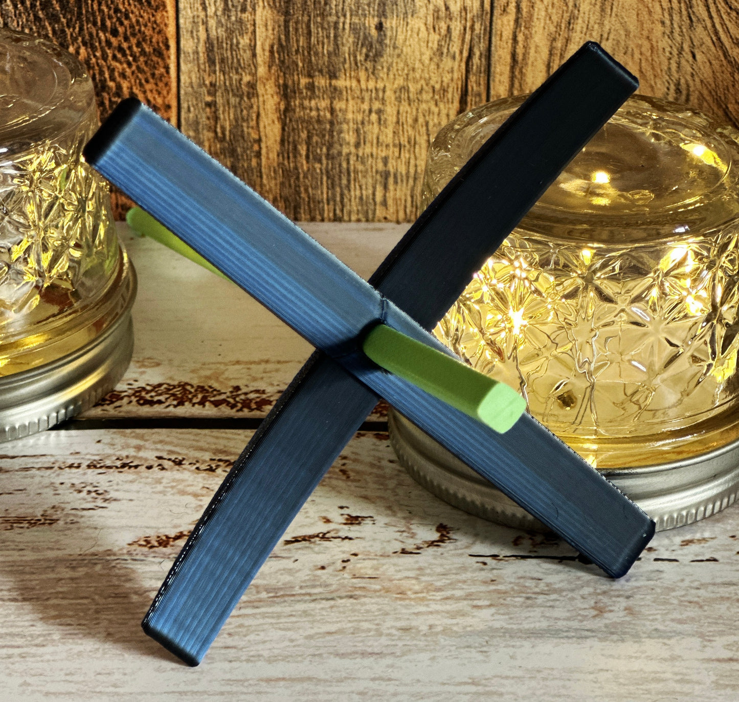 Beginner Turkish Drop Spindle Kit ~ Navy and Green