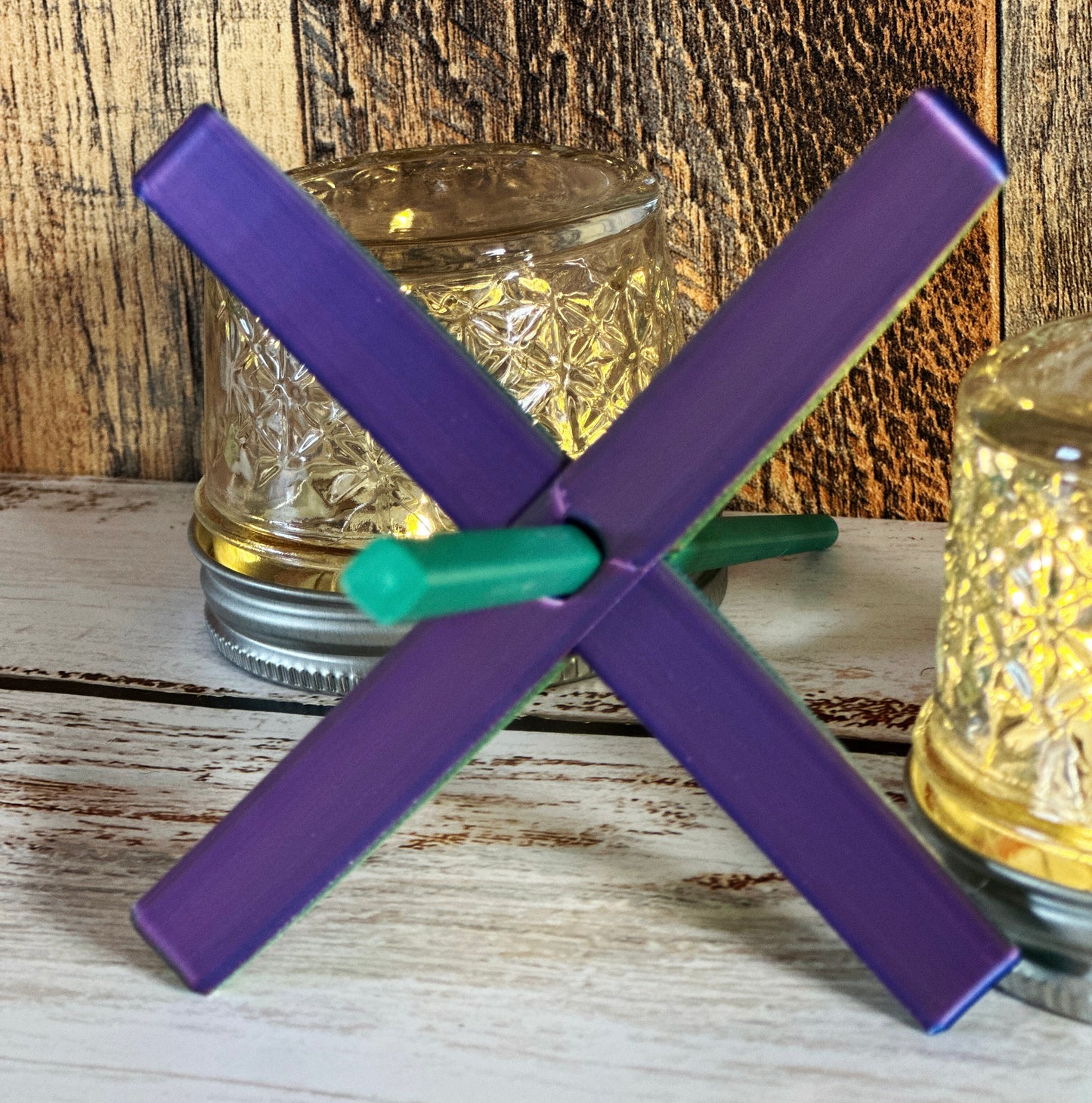 Beginner Turkish Drop Spindle Kit ~ Teal and Purple