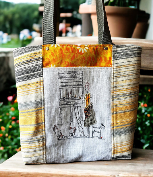 Chicken Lady Tote/Book Bag