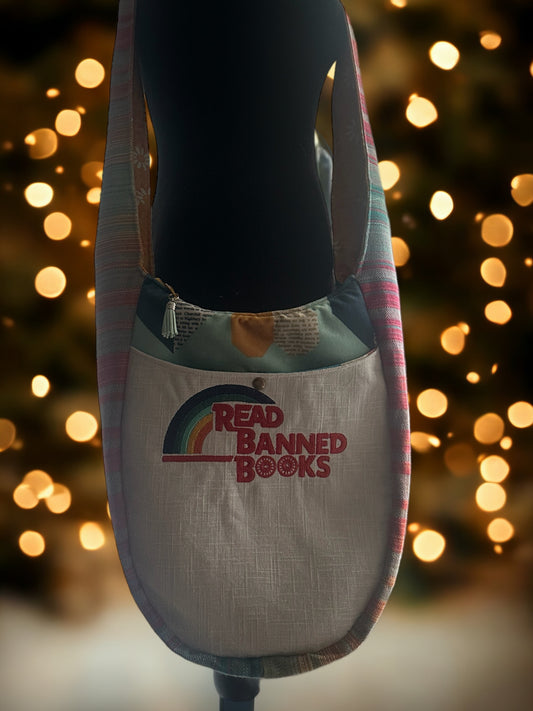 Read Banned Books Boho Crossbody Bag