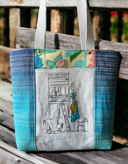 Chicken Lady Tote/Book Bag