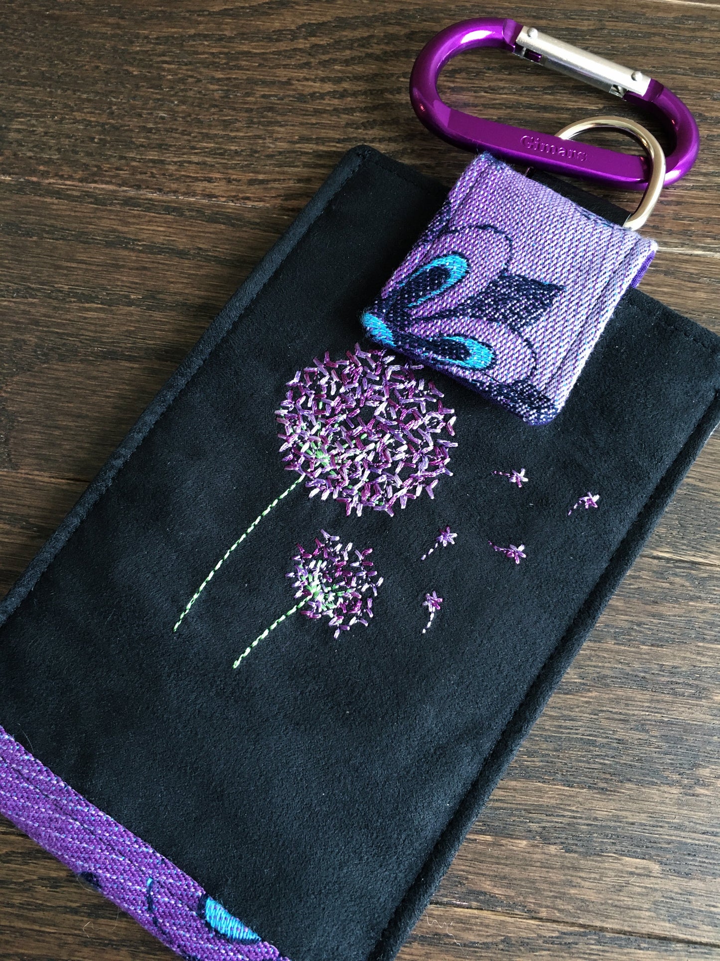 Rainbows and Dandelions Phone Pouch with Internal Card Pocket