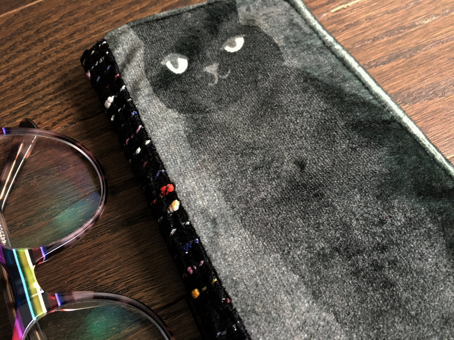 Velvet Kitties Padded Glasses Case