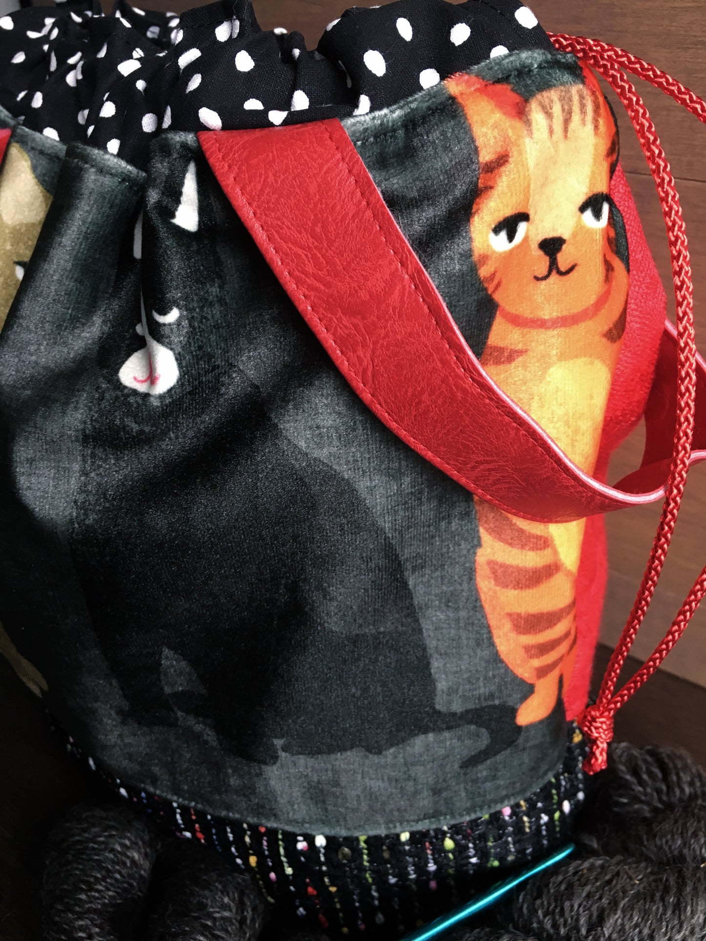Velvet Kitties Large Project Bag