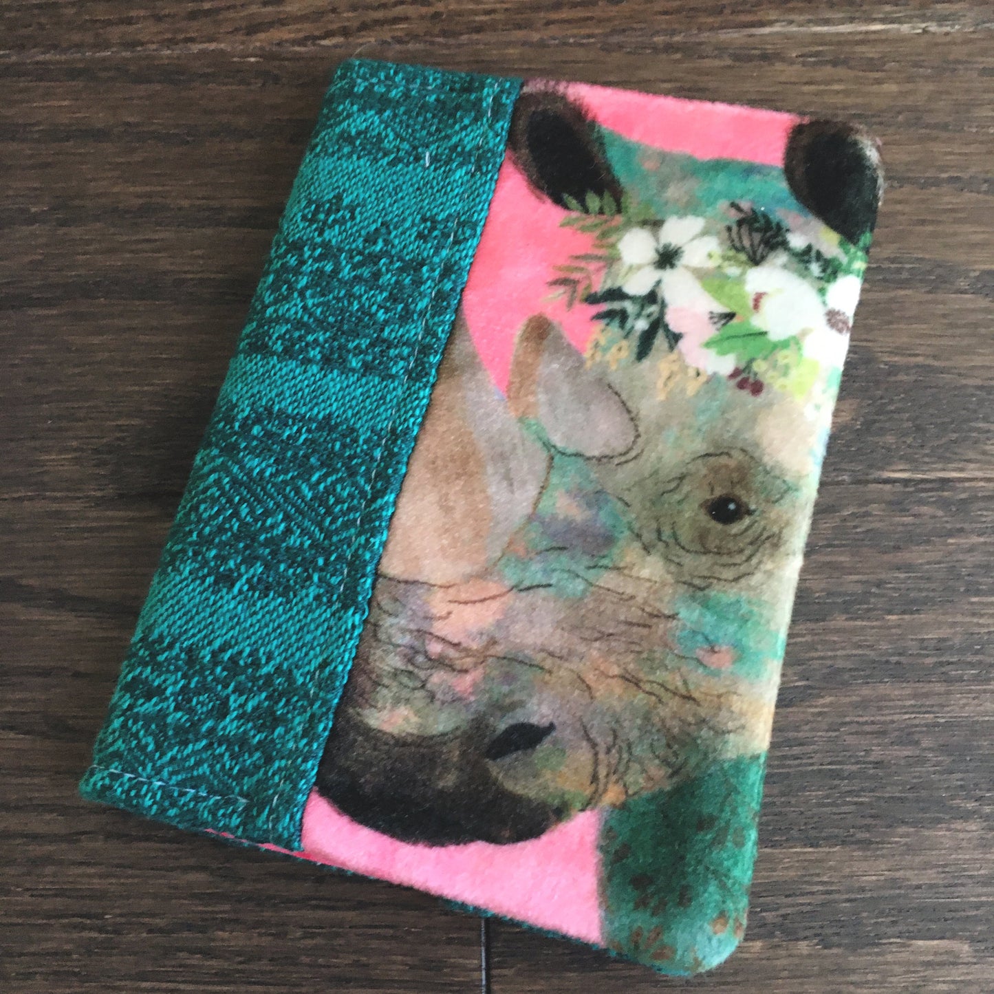 Botanical Beasts Rhino Mini Notebook Cover