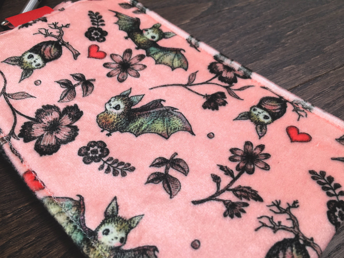 Bat Love! Phone Pouch with Internal Card Pocket