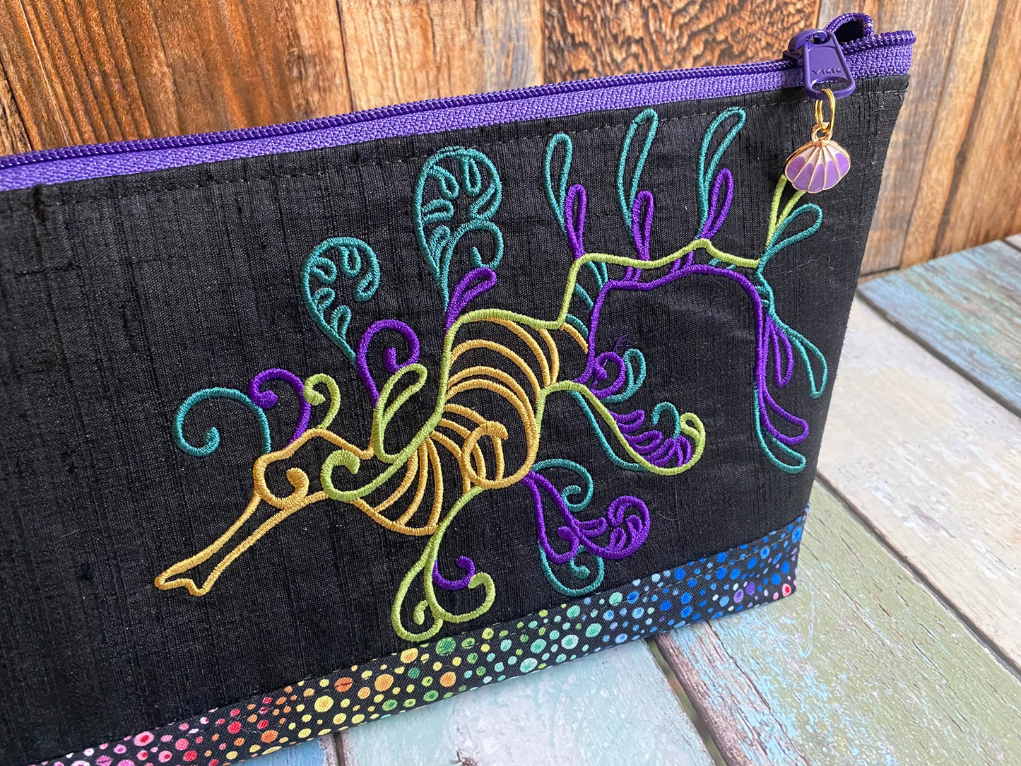 Large Sea Dragon Open Wide Spindle Bag