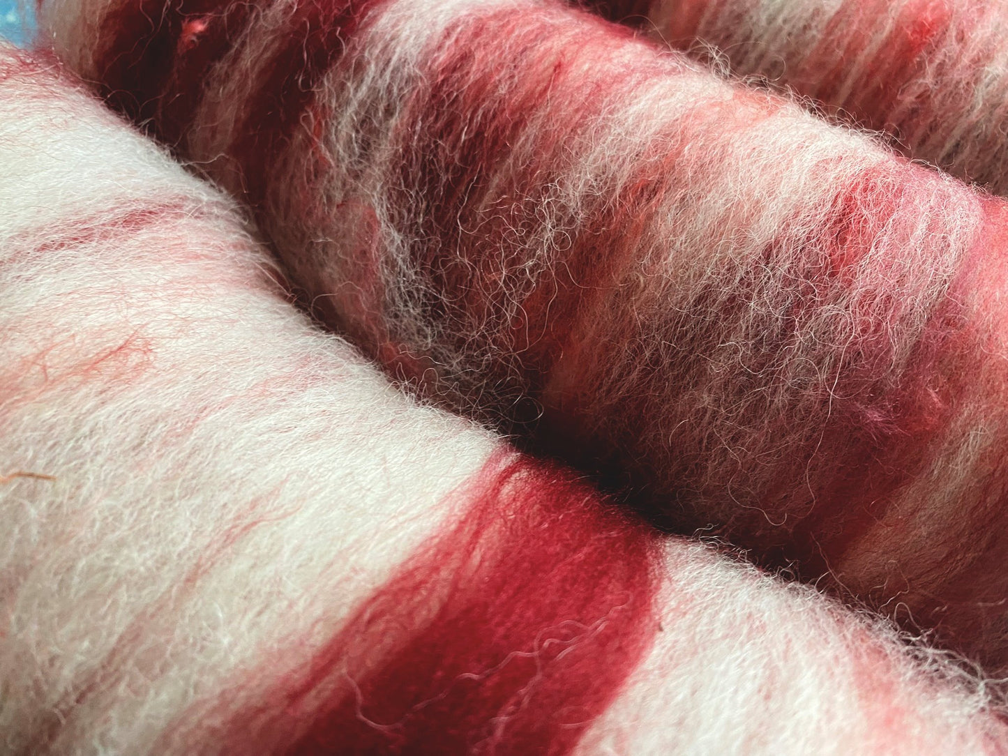 Pomegranate on Ice Art Batt for Spinning or Felting