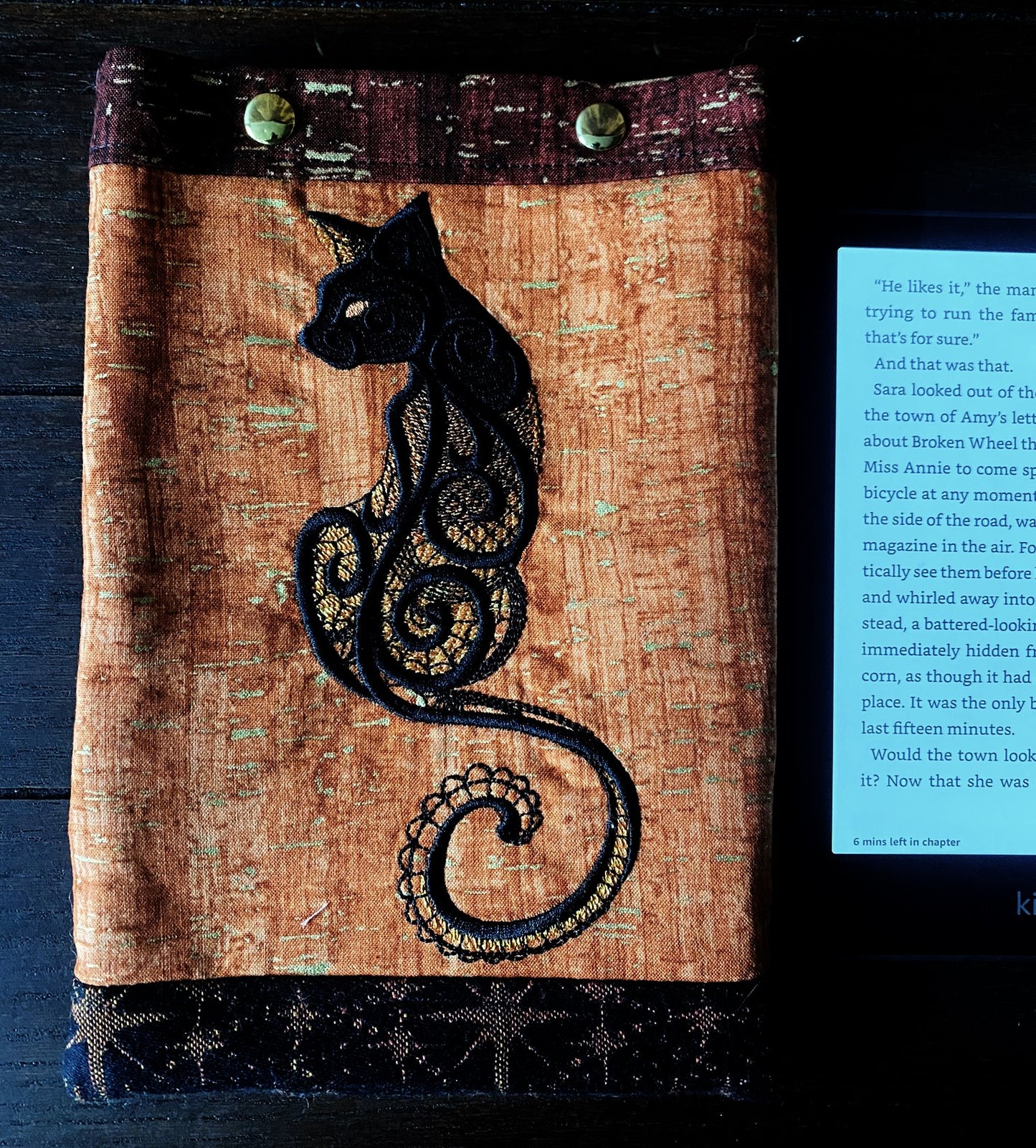 Her Familiars E-Reader Sleeve with Easy Magnetic Snap Closure