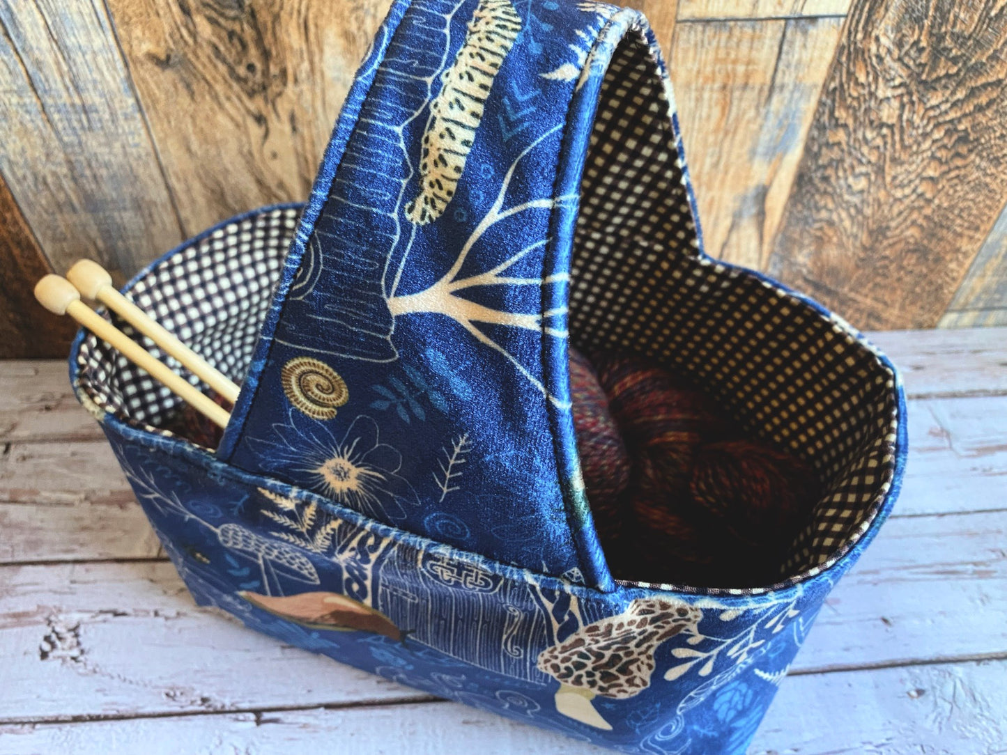 Forest Floor Small Basket Bag in Velvet