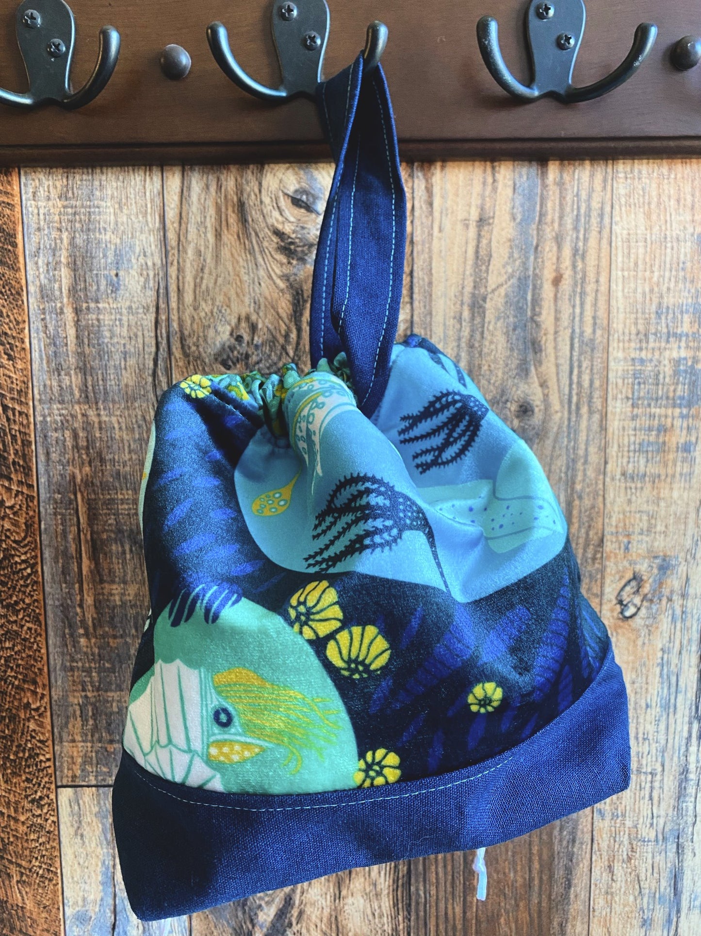 Cephalopoda Small Velvet and Linen Large Project Bag