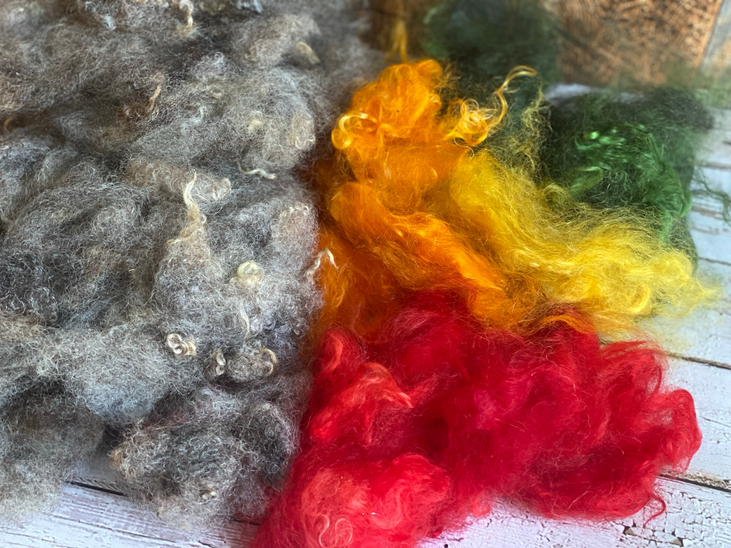 Blue Ridge Parkway Art Batt for Spinning or Felting