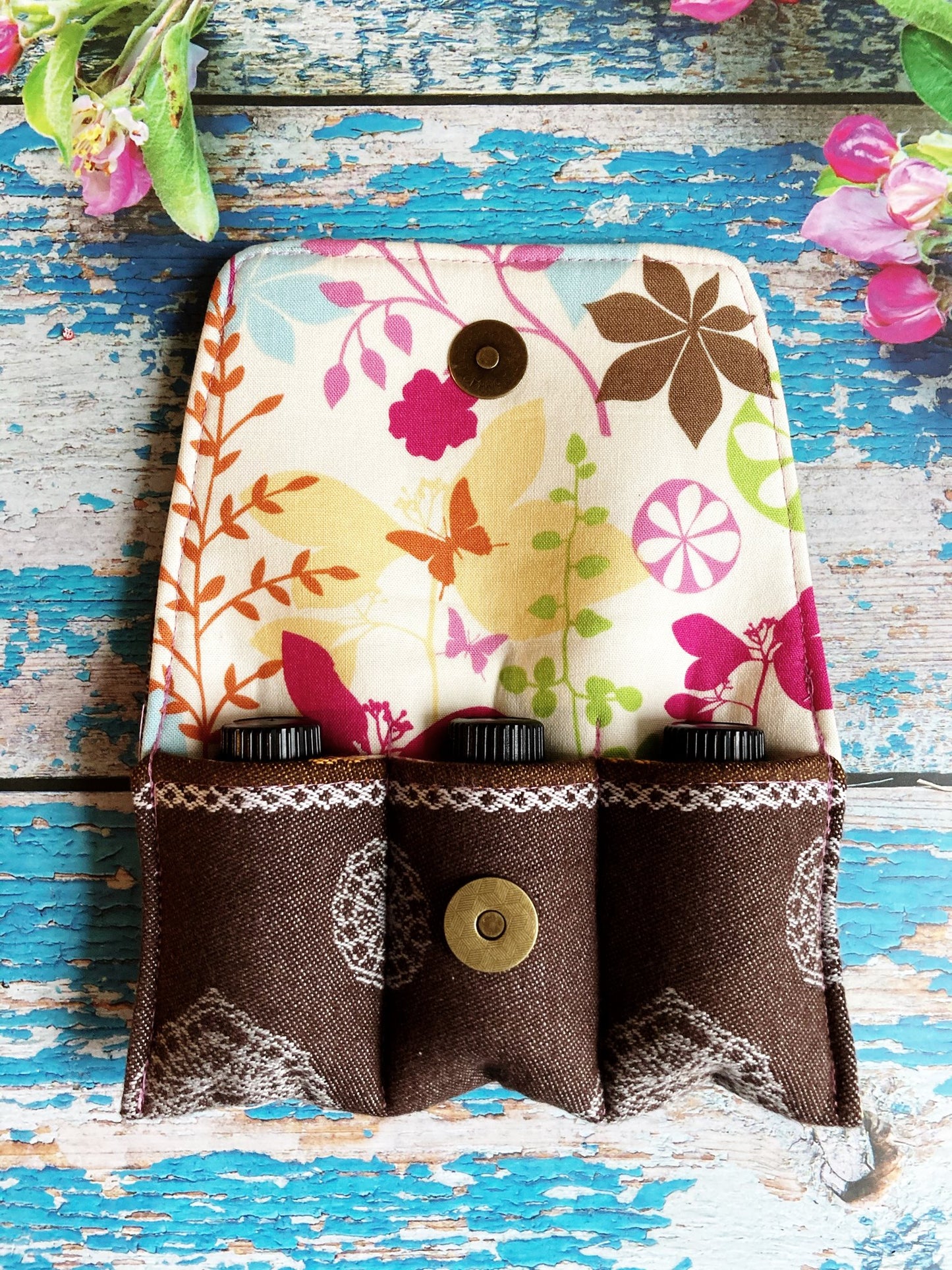 Chocolate and Flowers Essential Oil Day Pouch