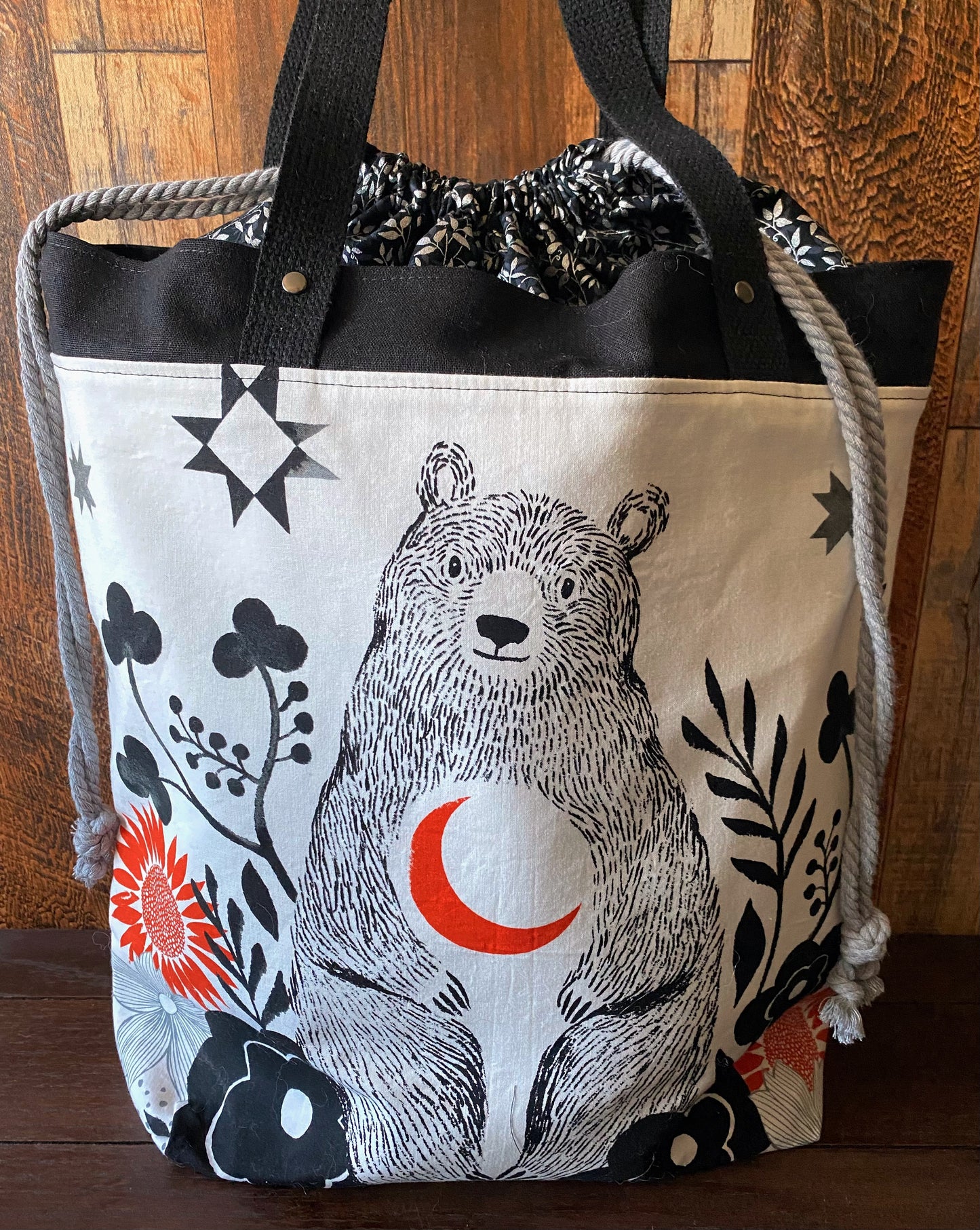 Harris Tweed and Owl and Bear Large Firefly Project Bag