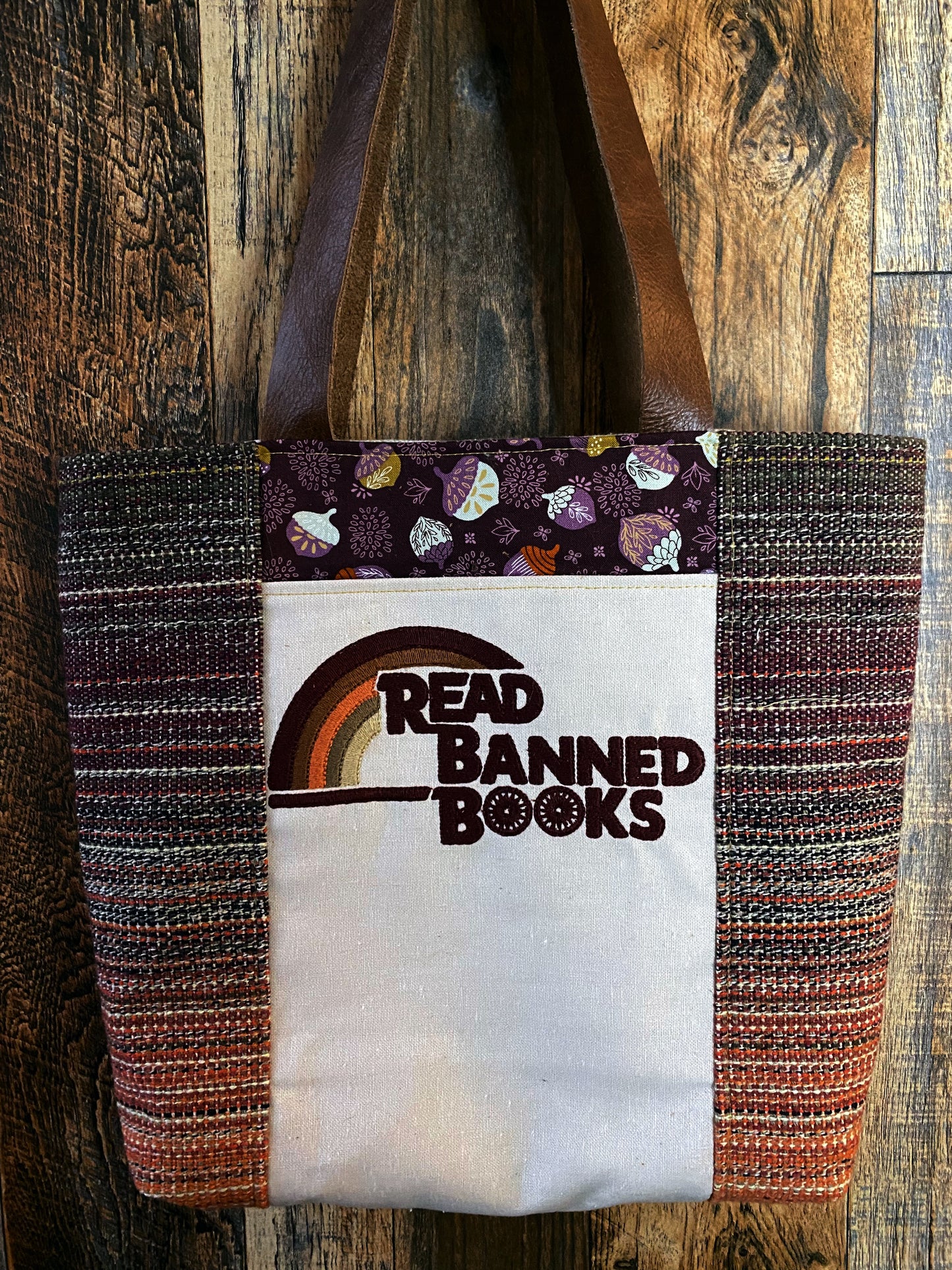 Earth Tones Read Banned Books Library Tote Bag