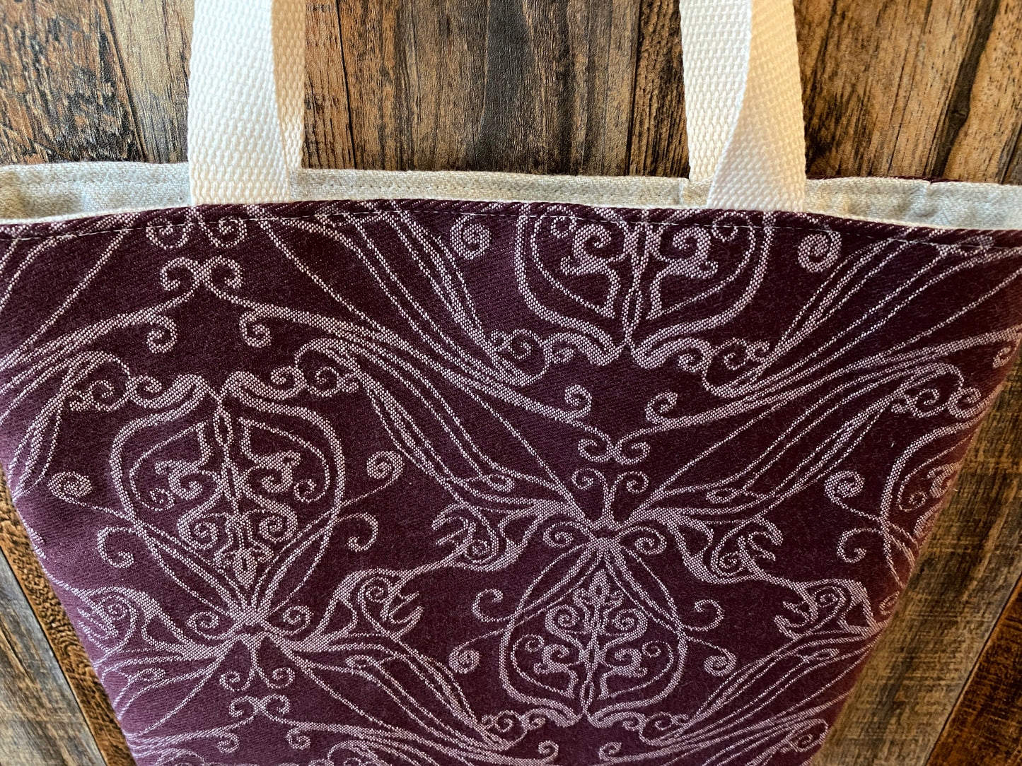 Merlot and Rose Enthralled Reader Library Tote Bag