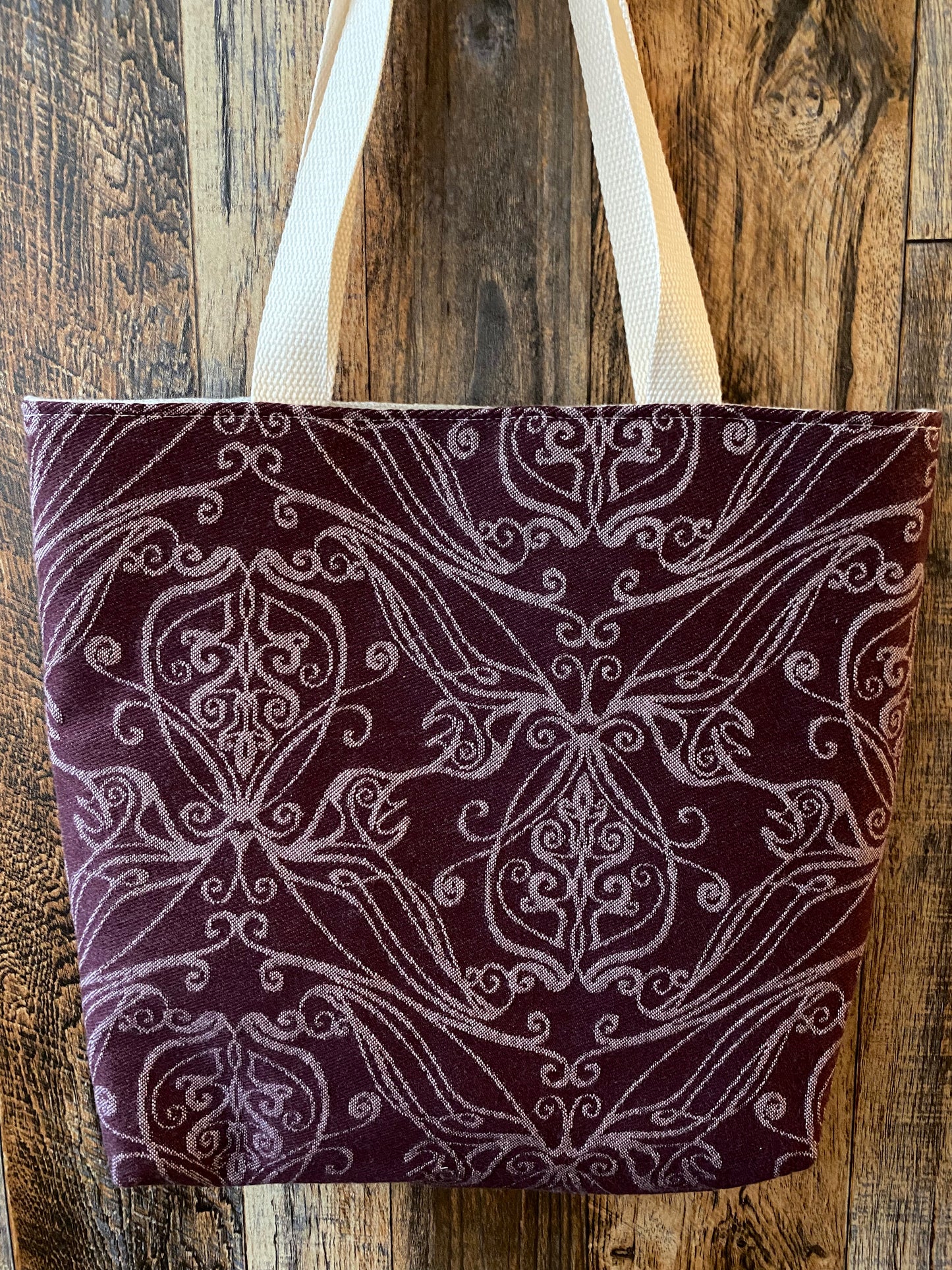 Merlot and Rose Enthralled Reader Library Tote Bag
