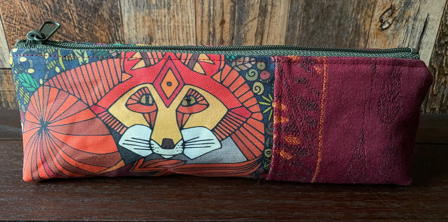 Forest Foxes Long and Lean Zipper Bag