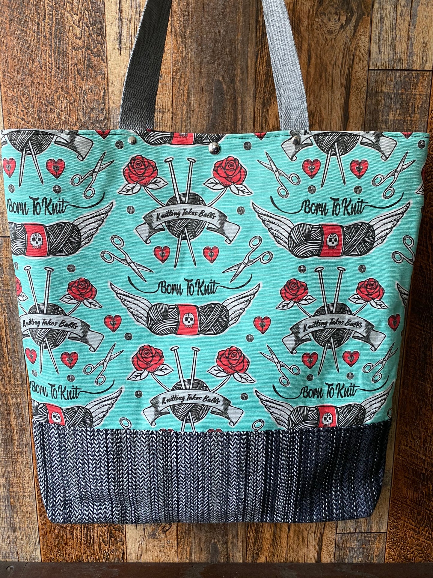 Large Born to Knit Tote