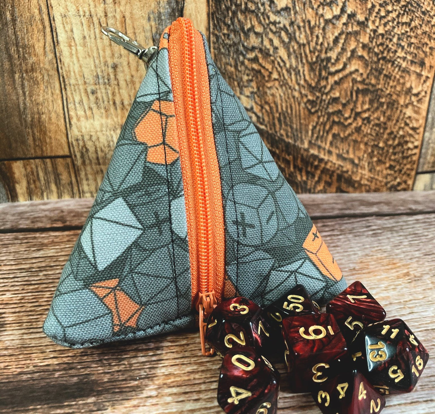 4 Sided Pyramid Dice and Trinket Bag