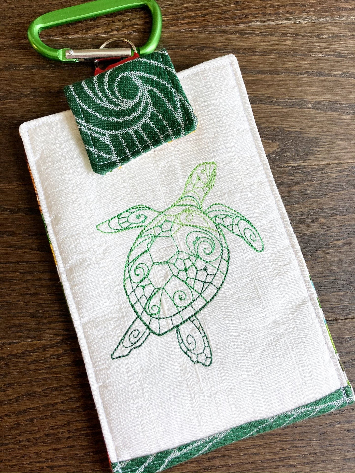 Sea Turtle Phone Pouch with Internal Card Pocket