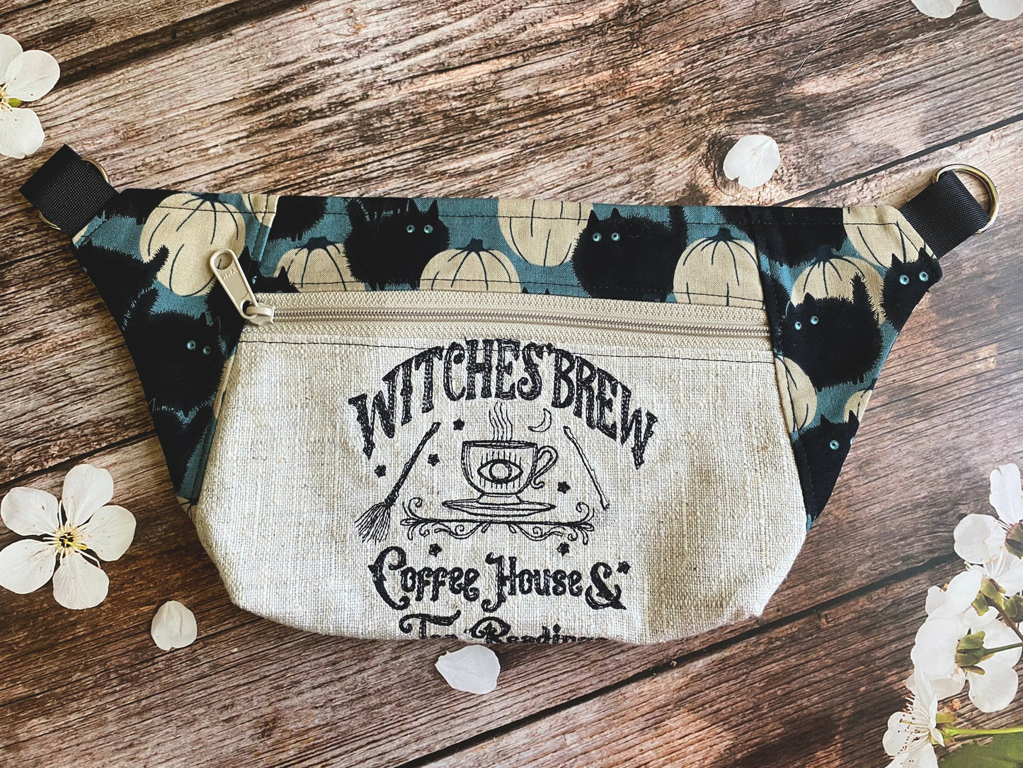Witches Brew Hip or Cossbody Bag (aka Fanny pack!) with Custom Adjustable Waistband