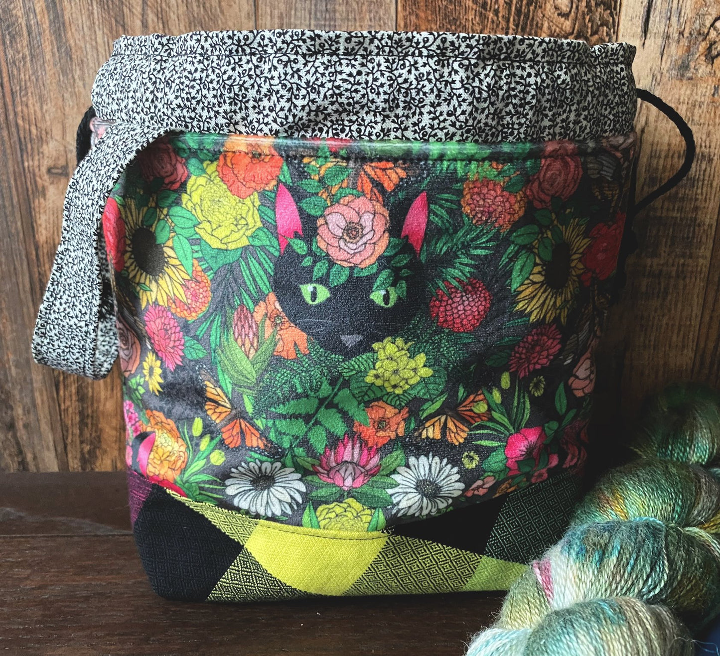 Void Kitty Drawstring Project Bag