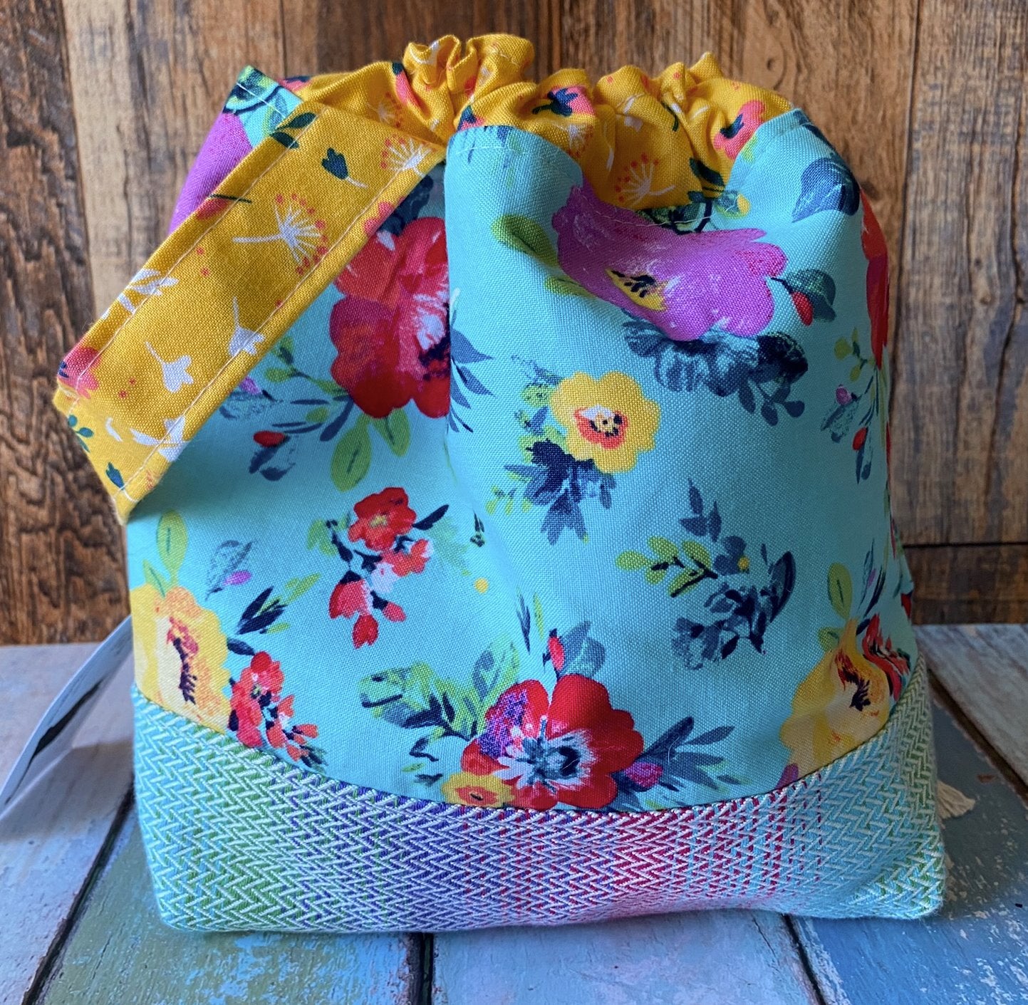 Floral Cat Small Project Bag