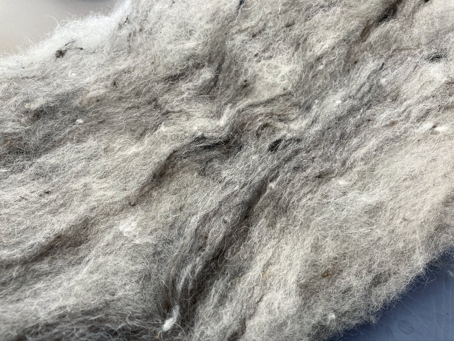 Frankie's Wool and Alpaca Heather Batt for Rustic Spinning
