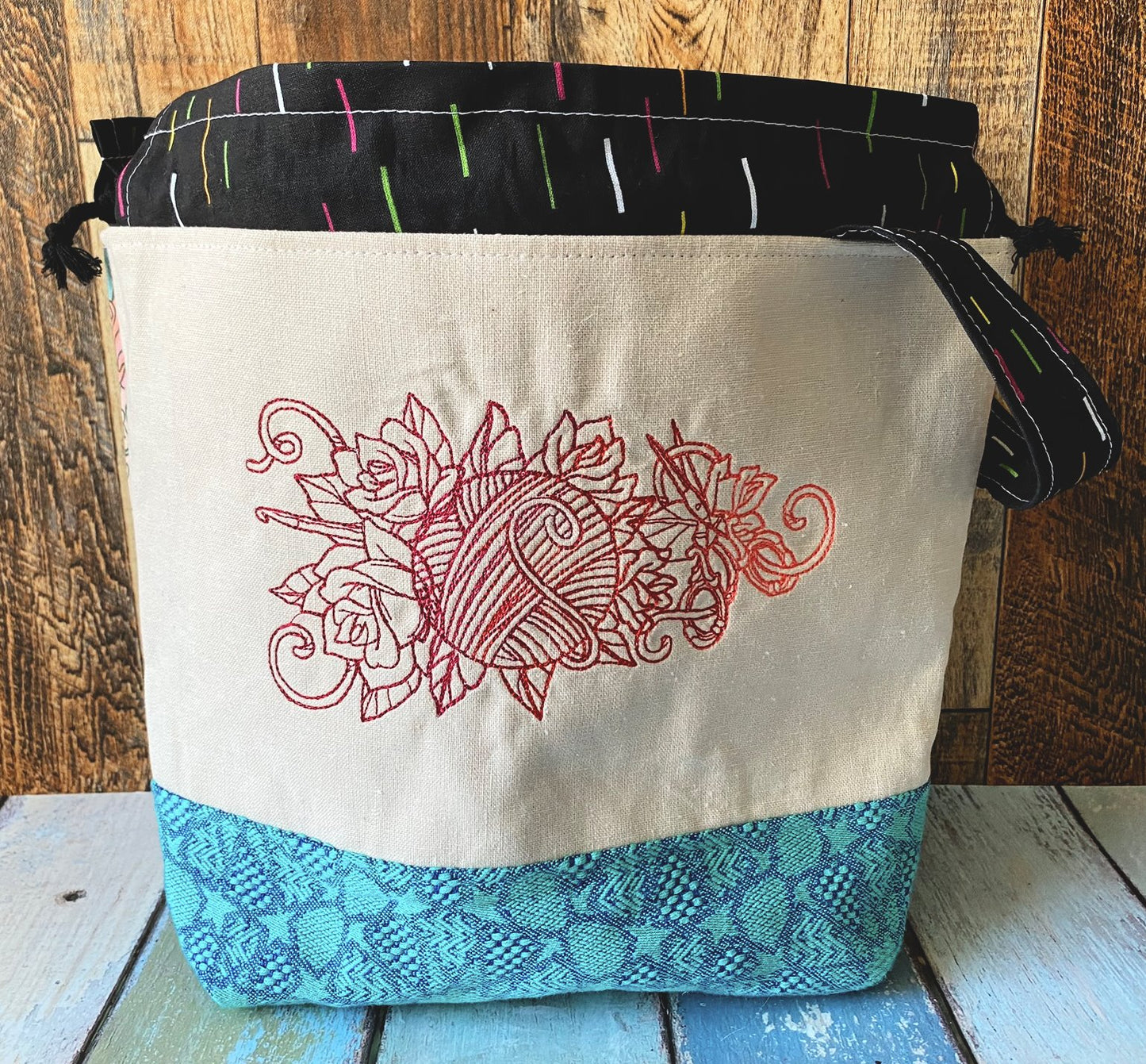 Crochet Forever and Sleeve Embroidery Medium Project Bag