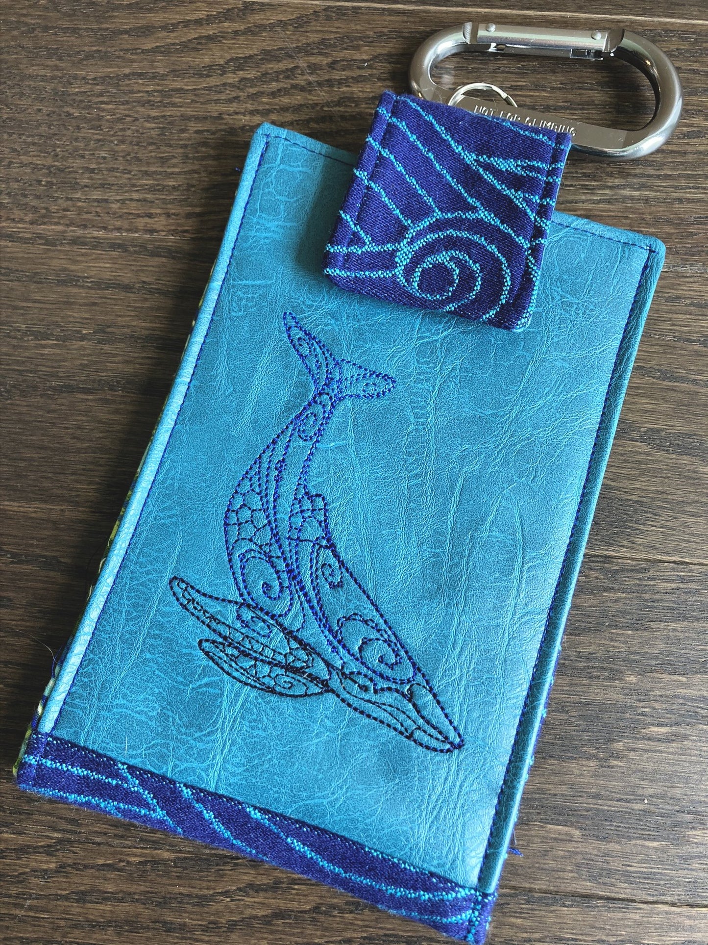 Diving Whale Phone Pouch with Internal Card Pocket