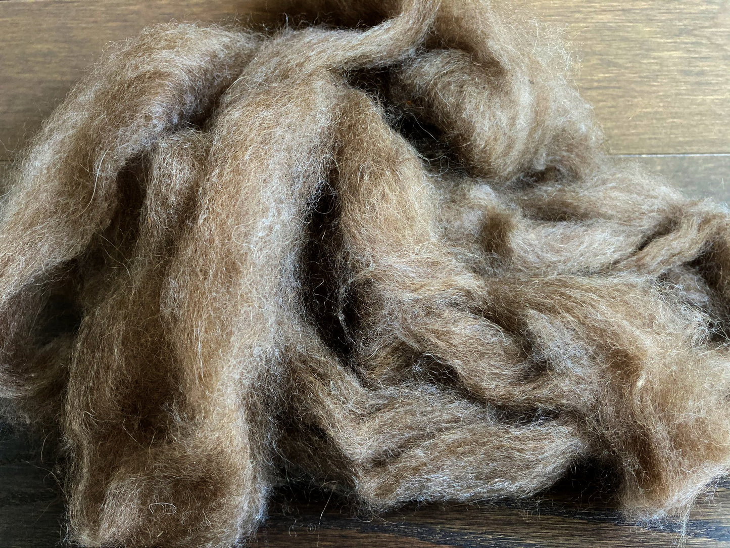 100% Shetland Wool Roving in Warm Brown ~ 4 oz ~ Shave Em 2 Save Em