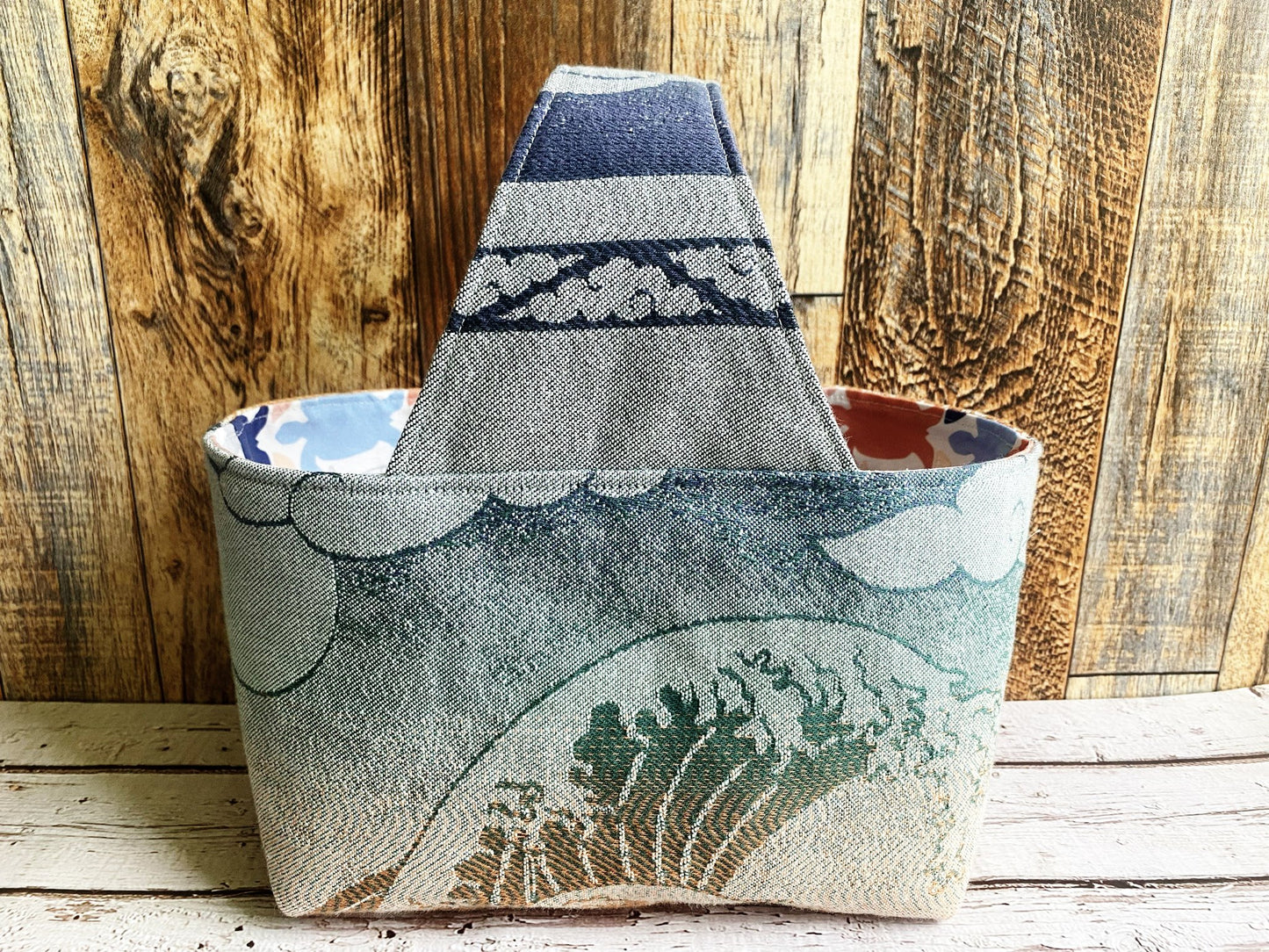 Okinami and Sea Turtle Small Basket Bag