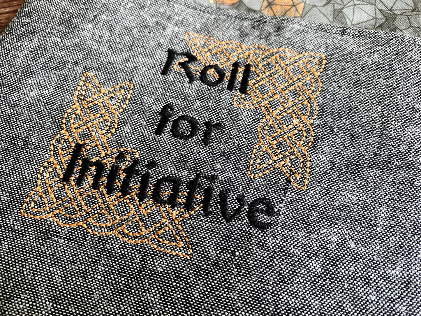 Roll for Initiative Canvas and Linen Hot Pad for Tabletop Gamers