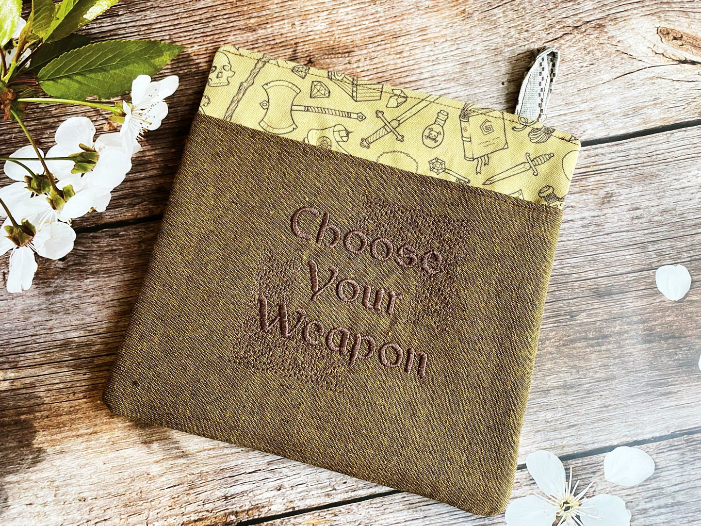 Choose Your Weapon Canvas and Linen Hot Pad for Tabletop Gamers